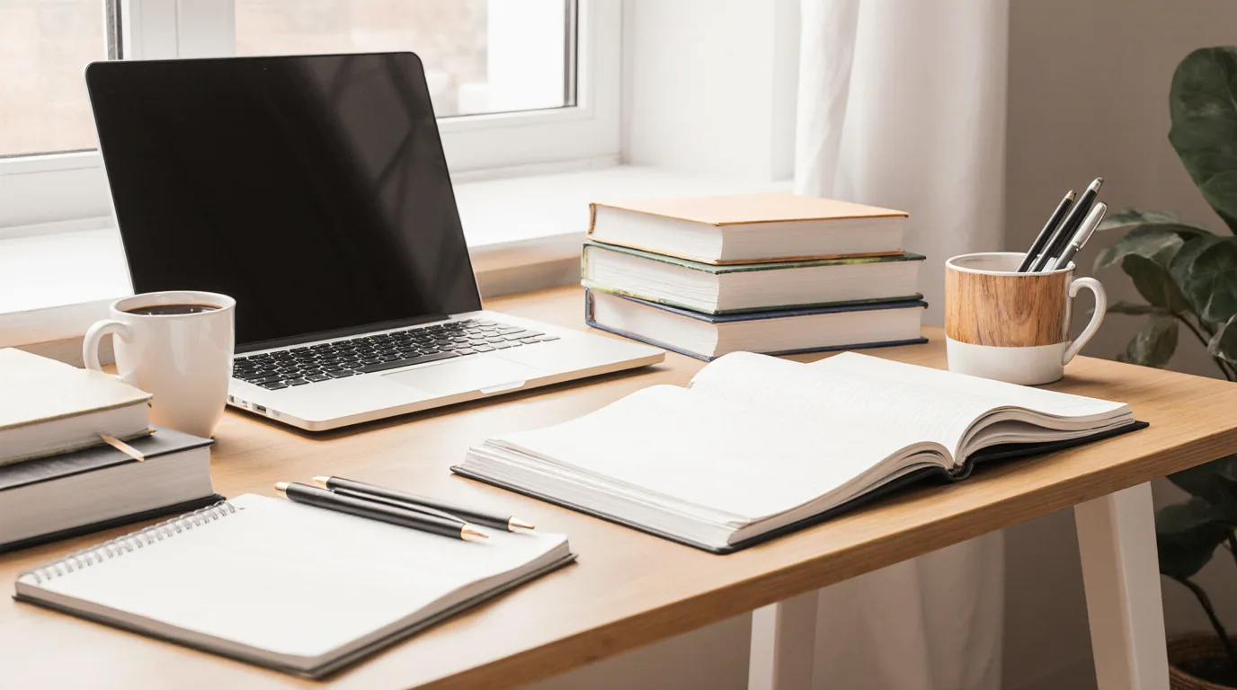 Çalışma Masası Pencere Kenarı Defter